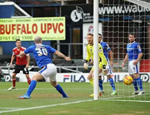 Oldham V Bristol City Prints: Aden Flint Scores Past Helpless Gary Harkins in Oldham Athletic vs. Bristol City Match