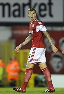 Images Dated 27th August 2013: Aden Flint vs. Crystal Palace: Bristol City's Defender Faces Off in Capital One Cup Match, 2013