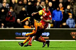Wolverhampton Wanderers V Bristol City Prints: Aden Flint vs. Nouha Dicko: Battle at Molineux - Wolverhampton Wanderers vs