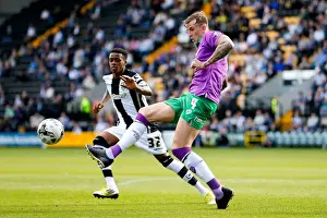 Notts County V Bristol City Prints: Aden Flint vs Reece Brown: Intense Battle at Meadow Lane