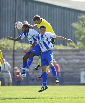 Clevedon Town V Bristol City Prints: Aden Flint Wins a Header: Bristol City's Pre-Season Victory over Clevedon Town (July 2013)