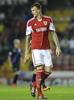 Images Dated 27th August 2013: Aden Flint's Battle: Bristol City vs Crystal Palace in the Capital One Cup, 2013