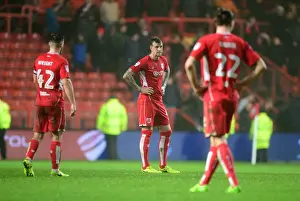 Bristol City V Fulham Prints: Aden Flint's Disappointment: Bristol City's Heartbreak at Ashton Gate vs Fulham