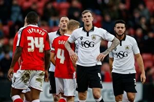 Images Dated 20th December 2014: Aden Flint's Disappointment: Missed Goal Against Crewe Alexandra (2014)