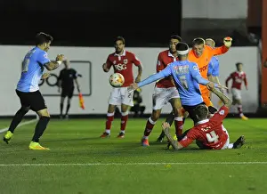 Bristol City V Bradford Prints: Aden Flint's Double: Bristol City's Dominance Over Bradford City