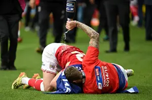 Bristol City V Walsall Prints: Aden Flint's Double Delight: Celebrating Bristol City's Win Against Walsall