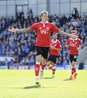 Aden Flint's Euphoric Goal Celebration: Chesterfield vs. Bristol City, League One, 2015