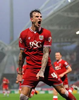 Yorkshire Prints: Aden Flint's Euphoric Goal Celebration: Huddersfield vs