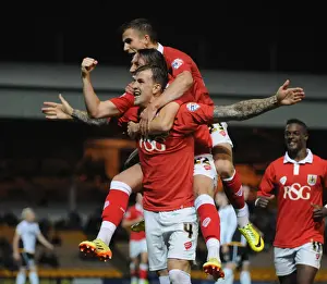 Port Vale V Bristol City Prints: Aden Flint's Euphoric Goal Celebration: Port Vale vs