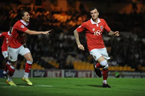 Port Vale V Bristol City Prints: Aden Flint's Euphoric Goal: Port Vale vs. Bristol City, Sky Bet League One, 2014