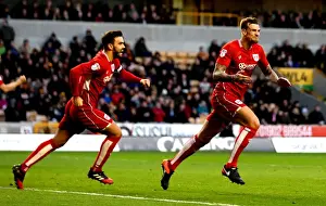 Wolverhampton Wanderers V Bristol City Prints: Aden Flint's Goal: Bristol City Takes a 2-1 Lead Over Wolverhampton Wanderers