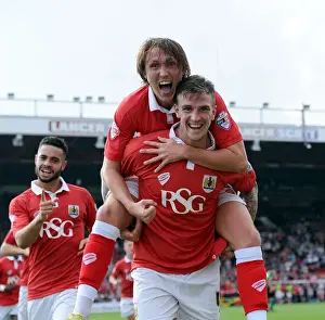 Aden Flint's Goal Celebration: Bristol City vs Scunthorpe United, September 6, 2014