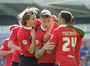 Chesterfield Prints: Aden Flint's Goal Celebration: Bristol City's Victory at Chesterfield's Proact Stadium (April 25)