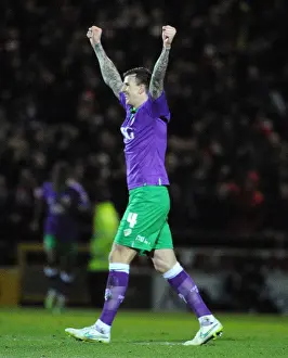 Aden Flint's Goal Celebration: Bristol City's Victory over Yeovil Town, March 10, 2015