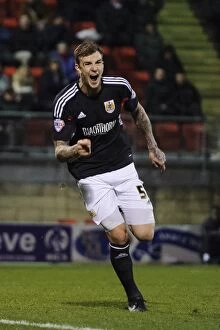 Images Dated 11th February 2014: Aden Flint's Hat-Trick: Bristol City Defender Scores Three vs Leyton Orient