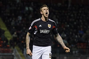 Images Dated 11th February 2014: Aden Flint's Hat-Trick: Defender Scores Three Goals for Bristol City against Leyton Orient