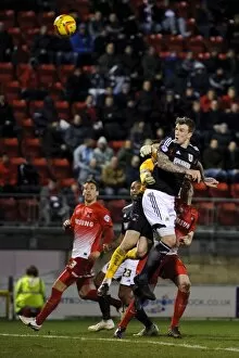 Images Dated 11th February 2014: Aden Flint's Header: The Decisive Goal in Bristol City's 3-0 Win Over Leyton Orient in Sky Bet
