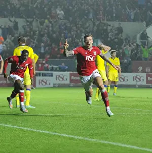 Bristol City V Leeds United Prints: Aden Flint's Last-Minute Goal Saves 2-2 Draw for Bristol City against Leeds United