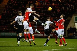 Images Dated 20th December 2014: Aden Flint's Last-Minute Header: A Dramatic Moment in Crewe Alexandra vs