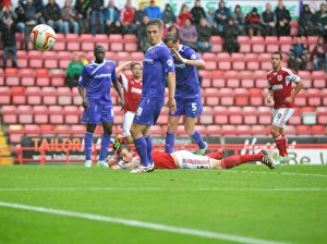 Bristol City V Wolves Prints: Aden Flint's Near Miss: Bristol City vs Wolves, Sky Bet League One, 2013