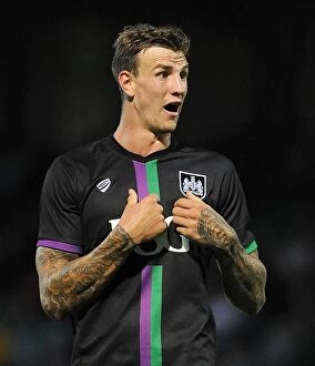 Images Dated 30th July 2015: Aden Flint's Reaction: Bristol City vs Yeovil Town, 2015