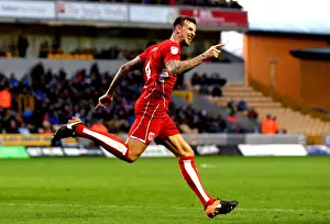 Wolverhampton Wanderers V Bristol City Prints: Aden Flint's Stunner: Bristol City Grabs 2-1 Lead Over Wolverhampton Wanderers