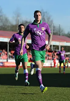 Crawley Town V Bristol City Prints: Aden Flint's Thriller: Epic Goal Seals Bristol City's Victory Over Crawley Town