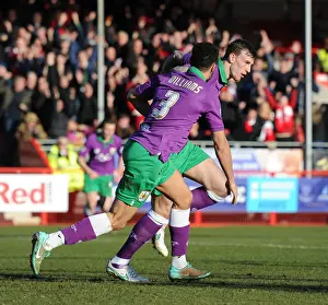 Crawley Town V Bristol City Prints: Aden Flint's Thriller: Unforgettable Goal Seals Bristol City's Victory over Crawley Town