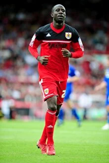 Images Dated 25th August 2012: Adomah in Action: Bristol City vs. Cardiff City Championship Clash at Ashton Gate, 2012