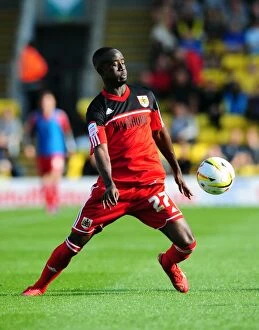 Images Dated 22nd September 2012: Adomah in Action: Bristol City vs. Watford Championship Clash, September 2012