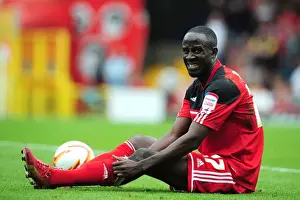 Bristol City V Blackburn Rovers Prints: Adomah in Action: Championship Clash between Bristol City and Blackburn Rovers at Ashton Gate Stadium (September 15)