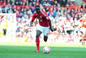 Images Dated 19th March 2011: Adomah in Action: Championship Showdown - Bristol City vs Burnley (19/03/2011)
