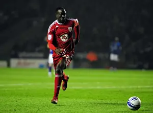 Leicester City V Bristol City Prints: Adomah in Action: Championship Showdown between Leicester City and Bristol City (18/02/2011)