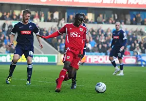 Millwall V Bristol City Prints: Adomah Beats Robinson: Pivotal Moment as Maynard Scores for Bristol City against Millwall in 2011 Championship Match