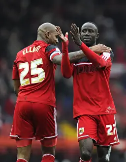 Adomah and Elliott's Thrilling Goal Celebration: Bristol City's Victory Moment at Ashton Gate