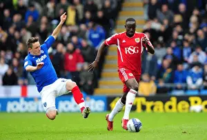 Adomah Eves Drop: Bristol City's Albert Adomah Skirts Past Scott Allan in Thrilling Portsmouth Clash