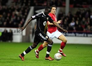 Images Dated 25th January 2011: Adomah Readies to Strike: Nottingham Forest vs. Bristol City, Npower Championship (Football)