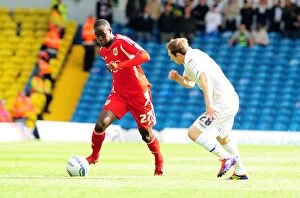 Images Dated 17th September 2011: Adomah vs. White: Leeds United vs. Bristol City, League Cup Clash at Elland Road - September 16