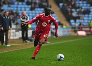 Images Dated 5th March 2011: Adomah's Determination: Coventry City vs. Bristol City, Championship Clash, 05/03/2011