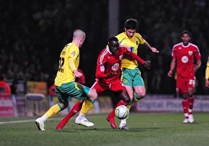 Norwich City v Bristol City Collection: Adomah's Determined Run: Norwich City vs. Bristol City, Championship, 14/03/2011