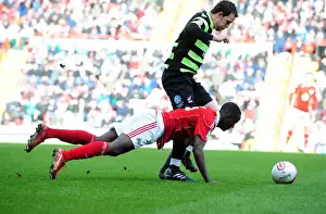 Adomah's Diving Header Attempt: Bristol City vs Scunthorpe United, Championship 2010