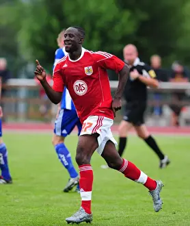 IFK Gothenburg V Bristol City Prints: Adomah's Electric Goal Celebration: Bristol City's Triumphant Moment at IFK Gothenburg