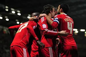 Framed Print : Adomah's Equalizer: Thrilling Championship Clash between Norwich City and Bristol City (14 / 03 / 2011)