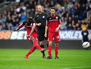Framed Print : Adomah's Free Kick at Reebok Stadium: Bristol City vs. Bolton Wanderers (201012) Framed Print : Adomah's Free Kick at Reebok Stadium: Bristol City vs. Bolton Wanderers (201012)