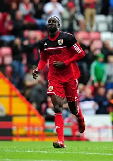 Louis Carey Testimonial Prints: Adomah's Goal: Celebration during Louis Carey's Testimonial Match - Bristol City vs