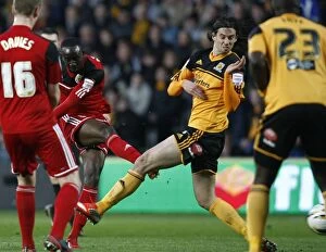 Images Dated 19th April 2013: Adomah's Lone Strike: Hull City vs. Bristol City, Championship 2013