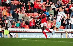 Images Dated 19th March 2011: Adomah's Near Miss: Bristol City vs Burnley, Championship 2011