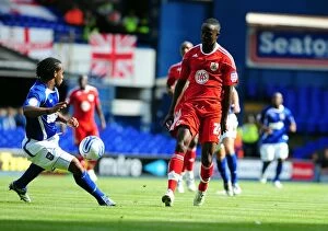 Images Dated 28th August 2010: Adomah's Slick Past: Ipswich v Bristol City, Championship 2010
