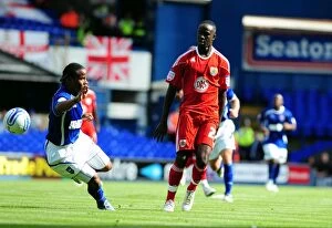 Images Dated 28th August 2010: Adomah's Slick Run: Ipswich v Bristol City, Championship 2010