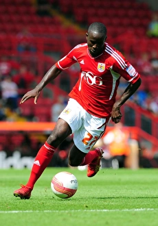 Season 11-12 Prints: Adomah's Thriller: Bristol City vs. West Brom, Championship Clash at Ashton Gate, 2011